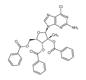 (2R,3R,4R,5R)-2-(2-amino-6-chloro-9H-purin-9-yl)-5-(benzoyloxymethyl)-3-methyltetrahydrofuran-3,4-diyl dibenzoate