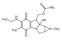 8-carbamoyloxymethyl-6-ethylamino-8a-hydroxy-1,5-dimethyl-1,1a,2,8,8a,8b-hexahydro-azirino[2',3':3,4]pyrrolo[1,2-a]indole-4,7-dione