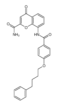 4-Oxo-8-((4-(4-phenylbutoxy)phenyl)carbonylamino)chromene-2-carboxamide 136450-10-7