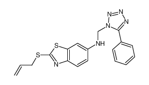 N-((5-苯基-1H-四唑-1-基)甲基)-2-(2-丙烯基硫代)-6-苯并噻唑胺