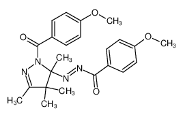 1-(p-methoxybenzoyl)-5-(p-methoxybenzoylazo)-3,4,4,5-tetramethyl-2-pyrazoline 87885-75-4