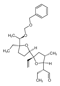 (2R)-2-((2S,3S,5R)-5-((2R,5S)-5-((1R)-1-Benzyloxymethoxyethyl)-5-ethyltetrahydrofur-2-yl)-5-ethenyl-3-methyltetrahydrofur-2-yl)butanal 152934-49-1