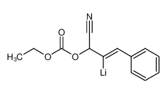 (E)-(3-cyano-3-((ethoxycarbonyl)oxy)-1-phenylprop-1-en-2-yl)lithium 100573-22-6