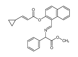 118317-28-5 (2E)-1-(((2-methoxy-2-oxo-1-phenylethyl)imino)methyl)naphthalen-2-yl 3-cyclopropylacrylate