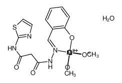 1331745-98-2 bis(acetato)(3-(2-(2-hydroxybenzylidene)hydrazinyl)-3-oxo-n(thiazole-2-yl)propanamide)nickel(II) monohydrate