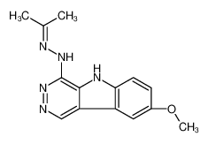 8-methoxy-N-(propan-2-ylideneamino)-5H-pyridazino[4,5-b]indol-4-amine 107891-09-8