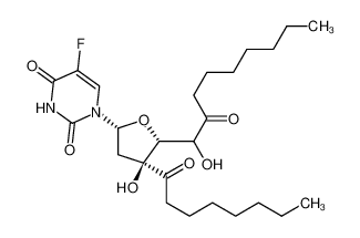 3',5'-dioctanoyl-5-fluoro-2'-deoxyuridine 3415-70-1