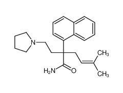 5-methyl-2-naphthalen-1-yl-2-(2-pyrrolidin-1-ylethyl)hex-4-enamide 50765-90-7