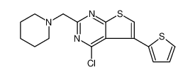 Thieno[2,3-d]pyrimidine, 4-chloro-2-(1-piperidinylmethyl)-5-(2-thienyl)-