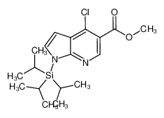 1H-Pyrrolo[2,3-b]pyridine-5-carboxylic acid, 4-chloro-1-[tris(1-methylethyl)silyl]-, methyl ester 685513-97-7