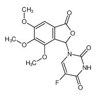 5-fluoro-1-(5,6,7-trimethoxy-3-oxo-1,3-dihydroisobenzofuran-1-yl)pyrimidine-2,4(1H,3H)-dione 104202-24-6