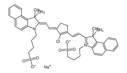 sodium,4-[2-[2-[2-chloro-3-[2-[1,1-dimethyl-3-(4-sulfonatobutyl)benzo[e]indol-3-ium-2-yl]ethenyl]cyclopent-2-en-1-ylidene]ethylidene]-1,1-dimethylbenzo[e]indol-3-yl]butane-1-sulfonate