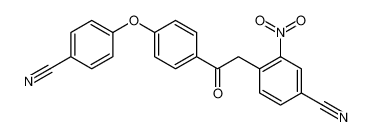 4-[2-[4-(4-cyanophenoxy)phenyl]-2-oxoethyl]-3-nitrobenzonitrile 90178-60-2