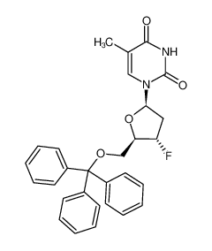 1-[(2R,4R,5R)-4-fluoro-5-(trityloxymethyl)oxolan-2-yl]-5-methylpyrimidine-2,4-dione 135197-63-6