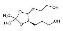 3-[(4R,5R)-5-(3-hydroxypropyl)-2,2-dimethyl-1,3-dioxolan-4-yl]propan-1-ol 155128-50-0