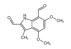 4,6-dimethoxy-3-methyl-1H-indole-2,7-dicarbaldehyde 74973-31-2