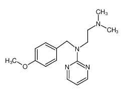 N'-[(4-methoxyphenyl)methyl]-N,N-dimethyl-N'-pyrimidin-2-ylethane-1,2-diamine 91-85-0