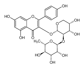 3,5,7-trihydroxy-2-(4-hydroxyphenyl)-4H-1-benzopyran-4-one 3-O-α-L-rhamnopyranosyl-(1->2)-O-α-L-arabinopyranoside 1252679-93-8