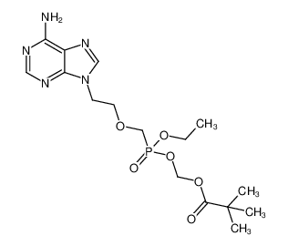 [2-(6-aminopurin-9-yl)ethoxymethyl-ethoxyphosphoryl]oxymethyl 2,2-dimethylpropanoate 142341-04-6