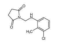 1-[(3-chloro-2-methylanilino)methyl]pyrrolidine-2,5-dione 70289-22-4