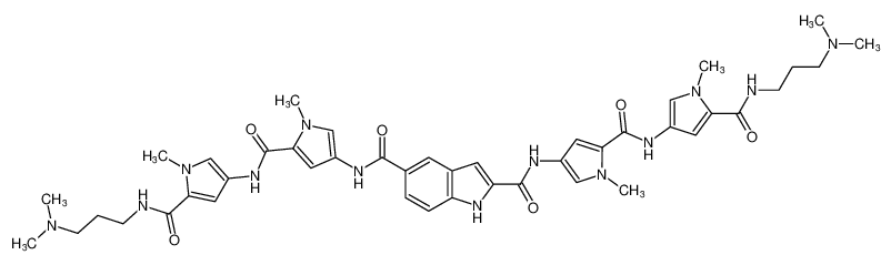 N2,N5-bis(5-((5-((3-(dimethylamino)propyl)carbamoyl)-1-methyl-1H-pyrrol-3-yl)carbamoyl)-1-methyl-1H-pyrrol-3-yl)-1H-indole-2,5-dicarboxamide