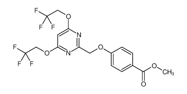 Benzoic acid, 4-[[4,6-bis(2,2,2-trifluoroethoxy)-2-pyrimidinyl]methoxy]-, methyl ester