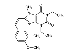1,3-Diethyl-8-[(E)-2-(4-methoxy-3-methylphenyl)vinyl]-7-methyl-3, 7-dihydro-1H-purine-2,6-dione