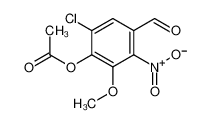 (6-chloro-4-formyl-2-methoxy-3-nitrophenyl) acetate 63055-09-4