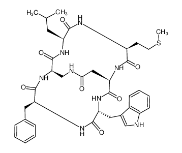 (5S,8S,11S,12Z)-5-amino-N-[(2S)-1-[[(2S)-3-(1H-indol-3-yl)-1-oxo-1-[[(2S)-1-oxo-3-phenylpropan-2-yl]amino]propan-2-yl]amino]-1,4-dioxobutan-2-yl]-8-(2-methylpropyl)-6,9-dioxo-1-thia-3,7,10-triazacyclotridec-12-ene-11-carboxamide 157351-81-0