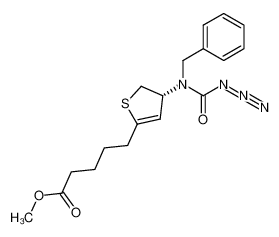 Δ2,3,N-(Phenylmethyl)-2-(carbomethoxybutyl)dihydrothiophene-4(S)-carbamoyl azide 151415-06-4