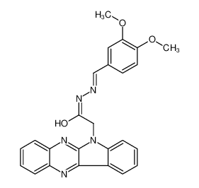 N-[(E)-(3,4-dimethoxyphenyl)methylideneamino]-2-indolo[3,2-b]quinoxalin-6-ylacetamide