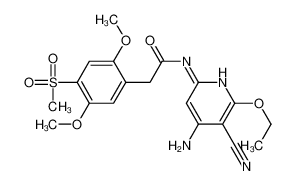 N-(4-氨基-5-氰基-6-乙氧基-2-吡啶)-2,5-二甲氧基-4-(甲基磺酰基)苯乙酰胺