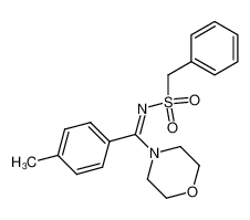 N-(morpholino(p-tolyl)methylene)-1-phenylmethanesulfonamide 134772-66-0