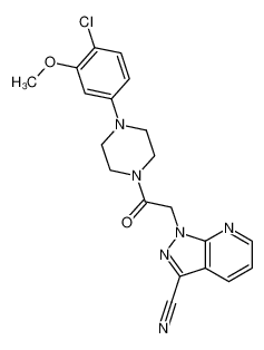 1-{2-[4-(4-Chloro-3-methoxy-phenyl)-piperazin-1-yl]-2-oxo-ethyl}-1H-pyrazolo[3,4-b]pyridine-3-carbonitrile