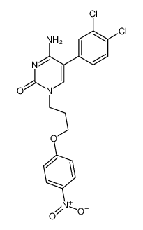 4-amino-5-(3,4-dichlorophenyl)-1-[3-(4-nitrophenoxy)propyl]pyrimidin-2-one