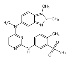 5-[[4-[(2,3-dimethylindazol-6-yl)-methylamino]pyrimidin-2-yl]amino]-2-methylbenzenesulfonamide 790713-33-6