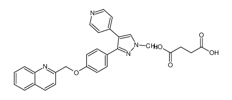 1037309-45-7 butanedioic acid,2-[[4-(1-methyl-4-pyridin-4-ylpyrazol-3-yl)phenoxy]methyl]quinoline