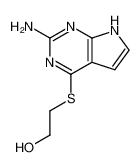 2-Amino-4-(2-hydroxyethylthio)-7H-pyrrolo[2,3-d]pyrimidin 84981-48-6