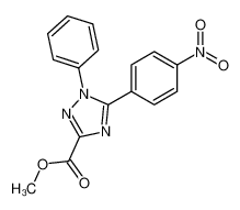 5-(4-Nitro-phenyl)-1-phenyl-1H-[1,2,4]triazole-3-carboxylic acid methyl ester 100067-10-5