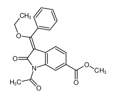 (Z)-1-acetyl-3-(ethoxy-phenyl-methylene)-2-oxo-2,3-dihydro-1H-indole-6-carboxylic acid methyl ester