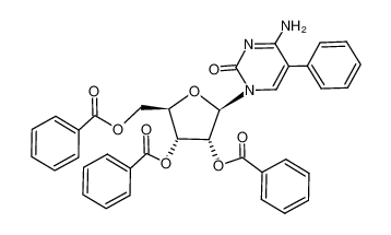 (2R,3R,4R,5R)-2-(4-amino-2-oxo-5-phenylpyrimidin-1(2H)-yl)-5-((benzoyloxy)methyl)tetrahydrofuran-3,4-diyl dibenzoate 83866-20-0