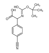 2-(4-cyanophenyl)-2-[(2-methylpropan-2-yl)oxycarbonylamino]acetic acid 1111737-56-4