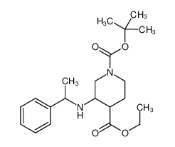 O1-tert-butyl O4-ethyl 3-(1-phenylethylamino)piperidine-1,4-dicar boxylate 1016259-54-3
