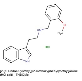 TNBOMe, 2-(1H-Indol-3-yl)-N-(2-methoxybenzyl)ethanamine (HCl) 98%+