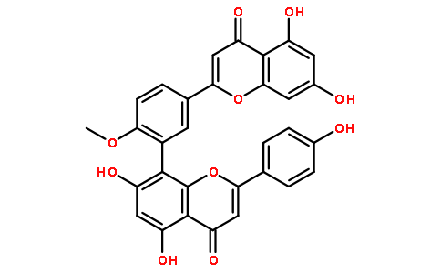 8-[5-(5,7-dihydroxy-4-oxochromen-2-yl)-2-methoxyphenyl]-5,7-dihydroxy-2-(4-hydroxyphenyl)chromen-4-one 98%