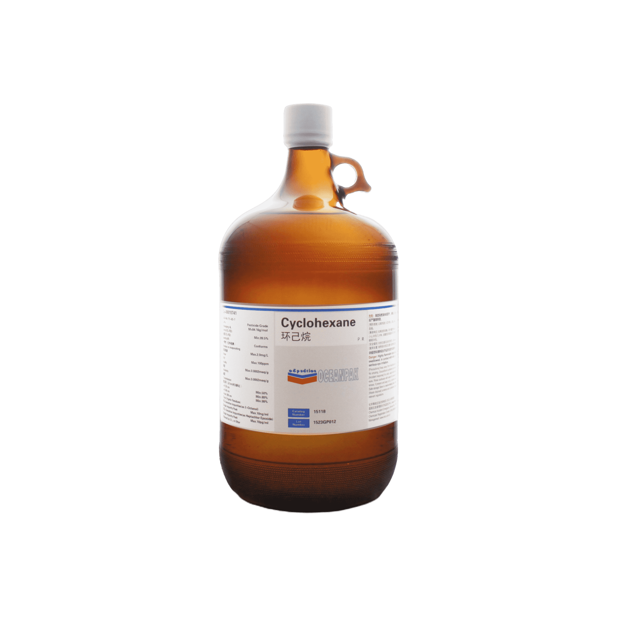 OCEANPAK/欧森巴克 环己烷 农残级溶剂 4L/瓶 现货