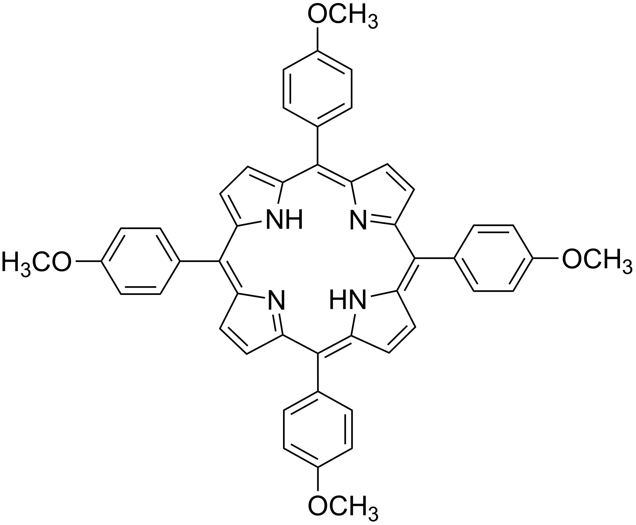 5,10,15,20-tetrakis(4-methoxyphenyl)-21,22-dihydroporphyrin 97%