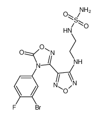 N-[2-({4-[4-(3-bromo-4-fluorophenyl)-5-oxo-4,5-dihydro-1,2,4-oxadiazol-3-yl]-1,2,5-oxadiazol-3-yl}amino)ethyl]sulfamide 1204669-70-4