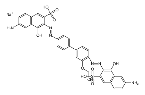 6299-38-3 structure, C34H28N6NaO9S2+