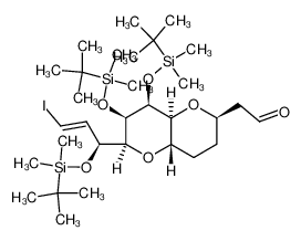 [(2R,4aS,6S,7R,8S,8aS)-7,8-bis{[tert-butyl(dimethyl)silyl]oxy}-6-((1S,2E)-1-{[tertbutyl(dimethyl)silyl]oxy}-3-iodoprop-2-en-1-yl)octahydropyrano[3,2-b]pyran-2-yl]acetaldehyde 252905-91-2